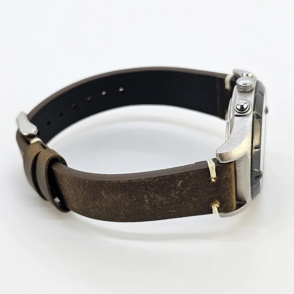 Timex Expedition Ana Dig Men Watch 38MM NEW Dark Brown Leather Bands New Battery